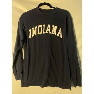 Morgan & Oates Indiana Graphic Print Long Sleeve Shirt Crewneck Mens Size Medium